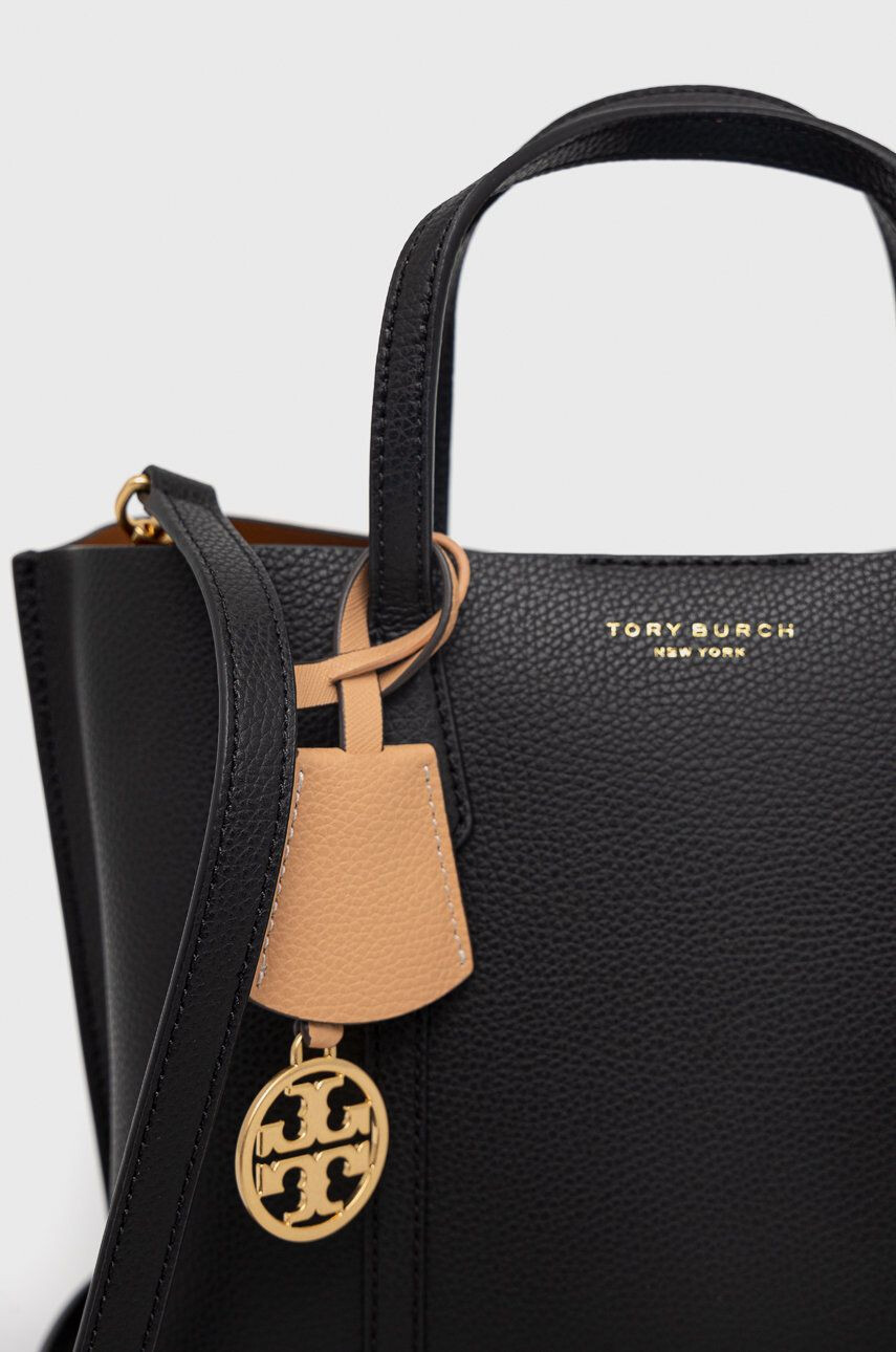 Tory Burch poseta de piele culoarea negru - Pled.ro