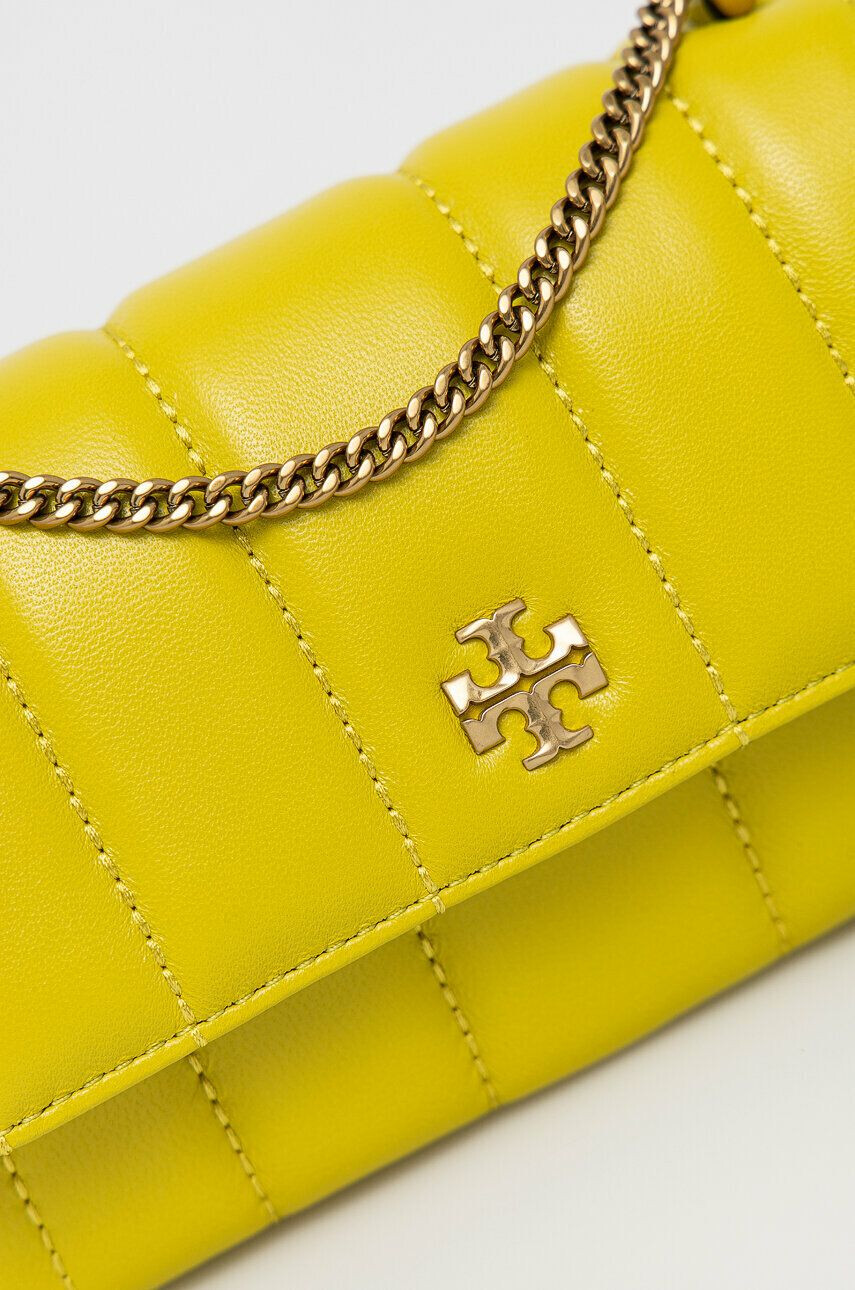 Tory Burch poseta de piele culoarea verde - Pled.ro