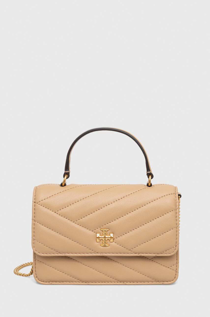 Tory Burch poseta de piele culoarea maro - Pled.ro