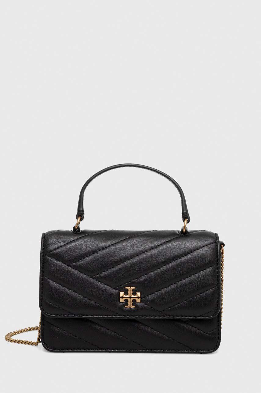 Tory Burch poseta de piele culoarea negru - Pled.ro