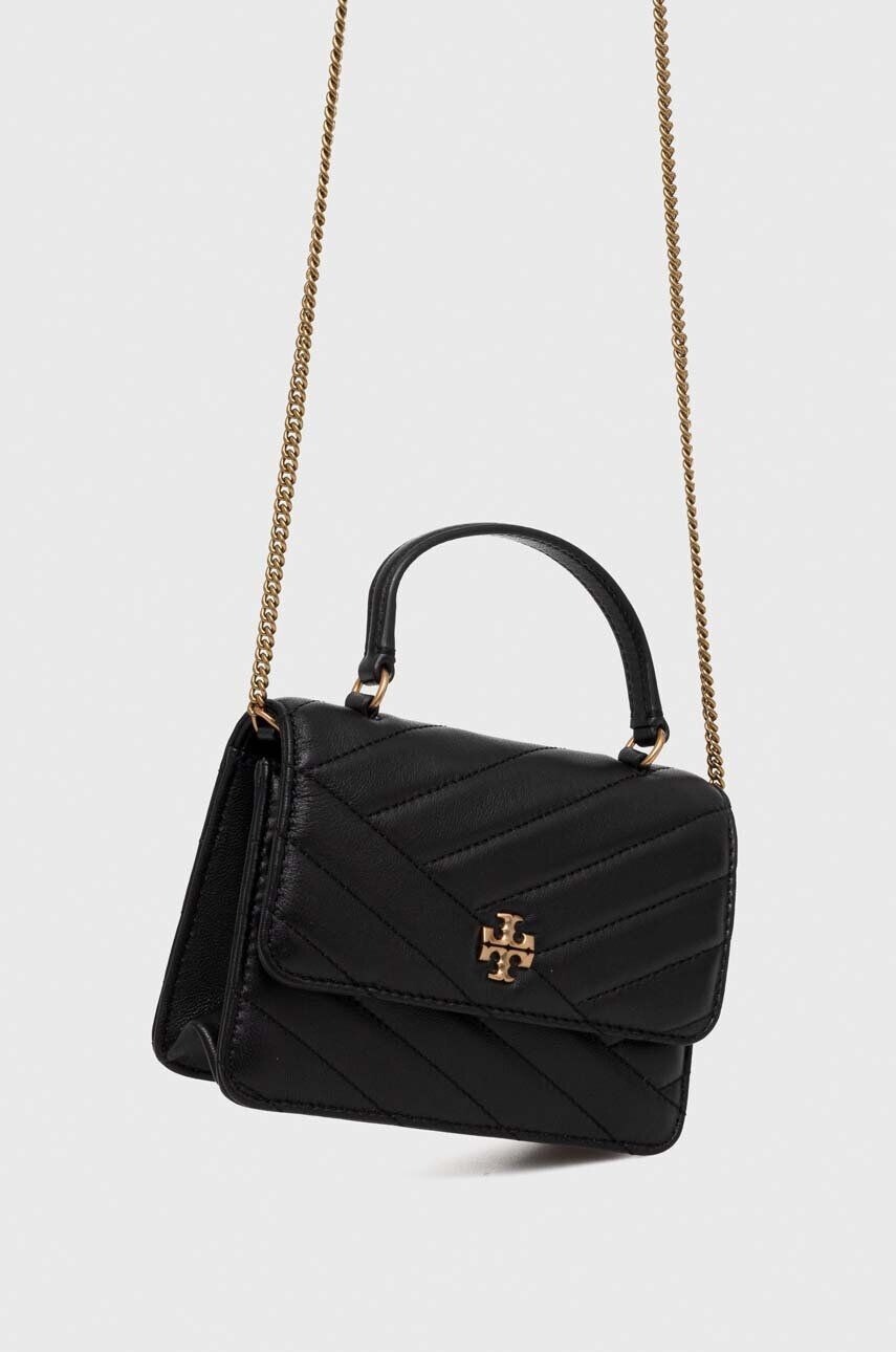 Tory Burch poseta de piele culoarea negru - Pled.ro