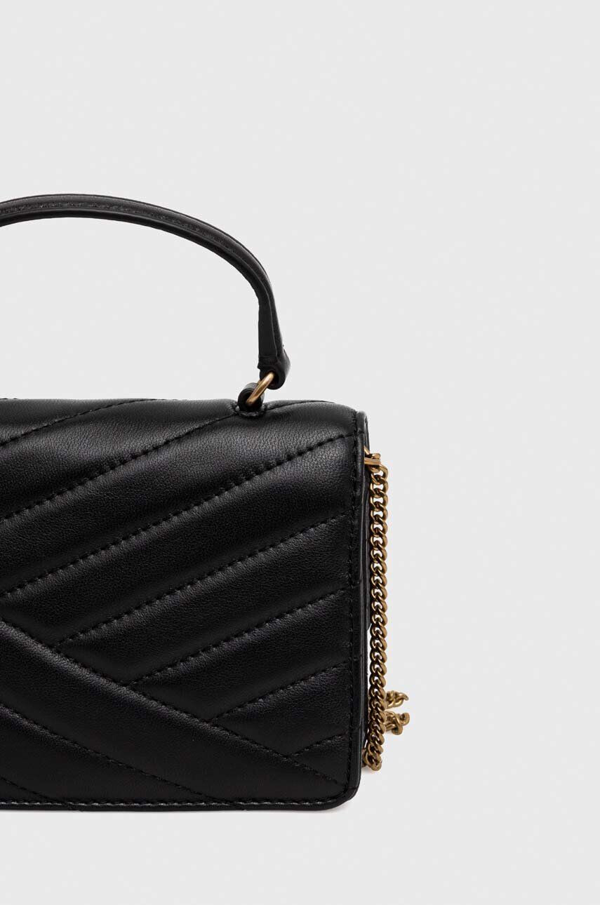 Tory Burch poseta de piele culoarea negru - Pled.ro