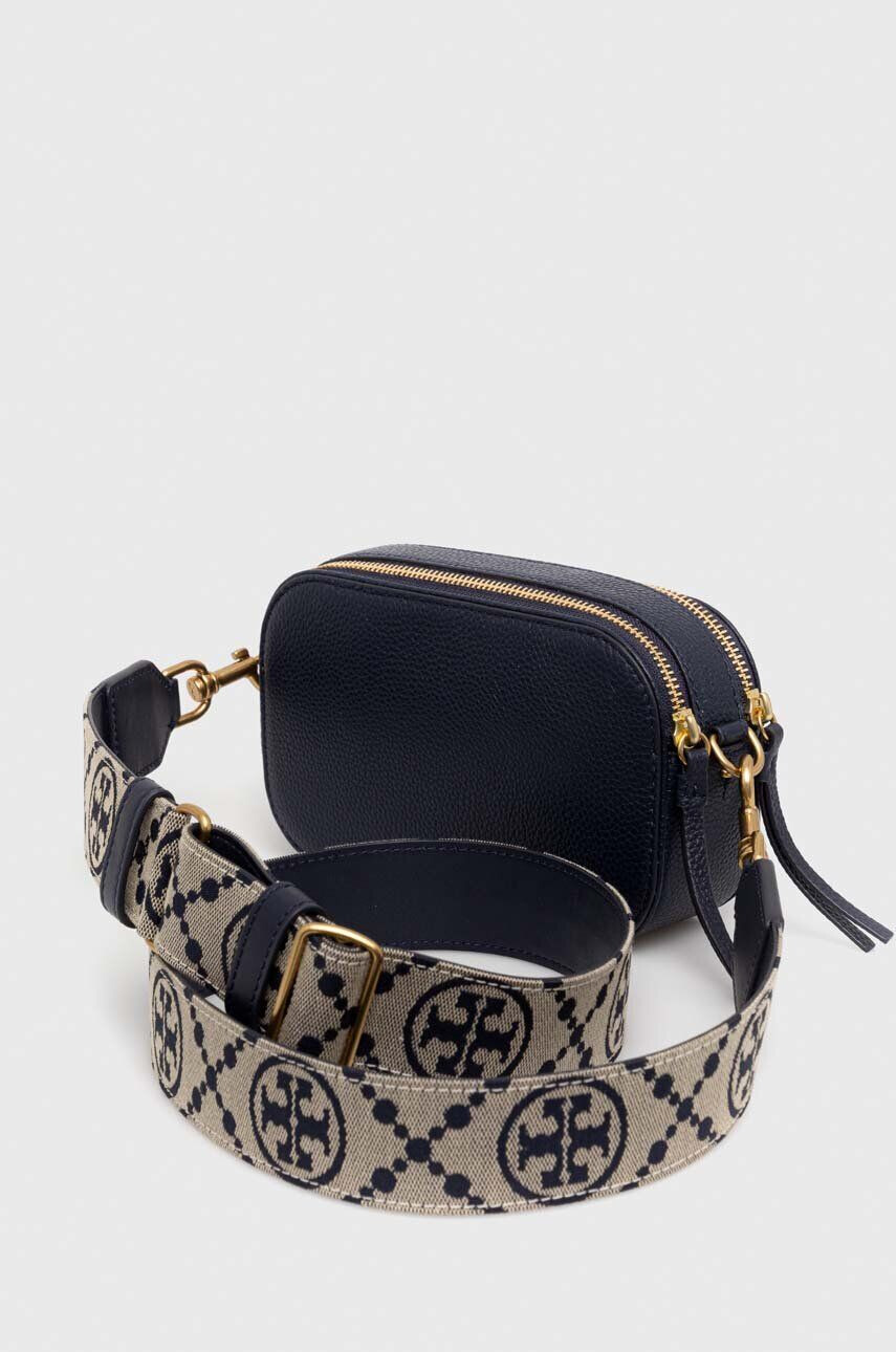 Tory Burch poseta de piele culoarea albastru marin - Pled.ro