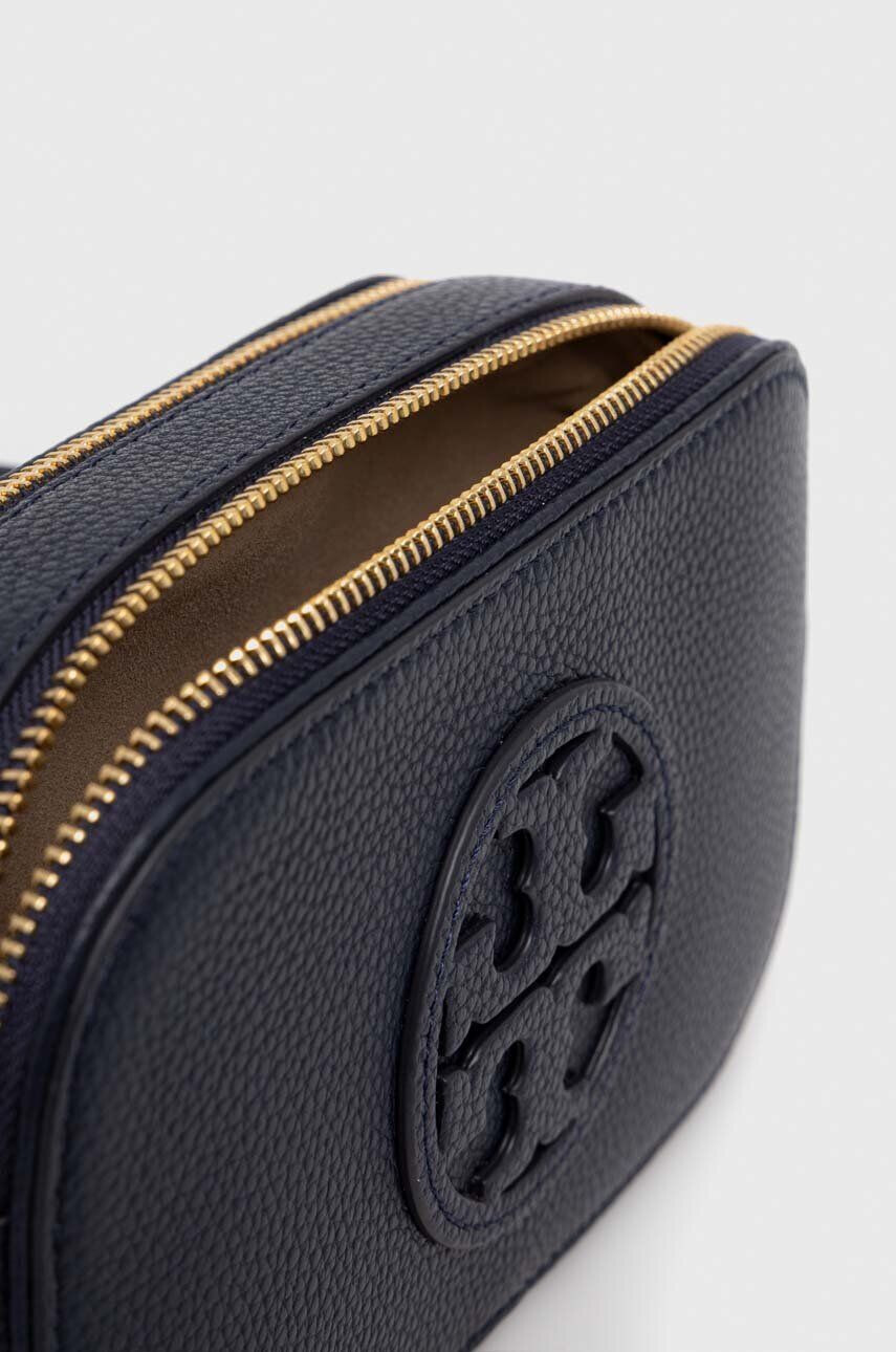 Tory Burch poseta de piele culoarea albastru marin - Pled.ro