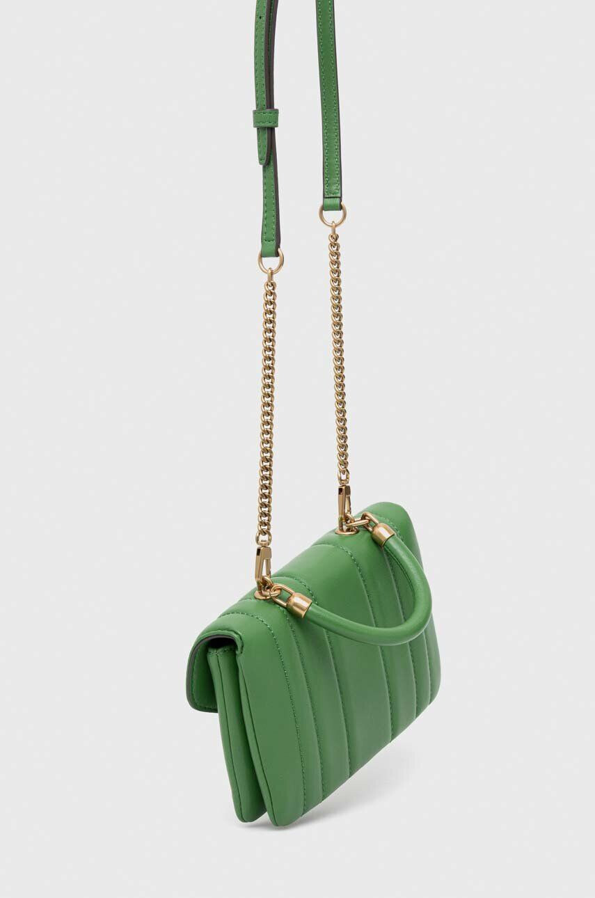 Tory Burch poseta de piele culoarea verde - Pled.ro