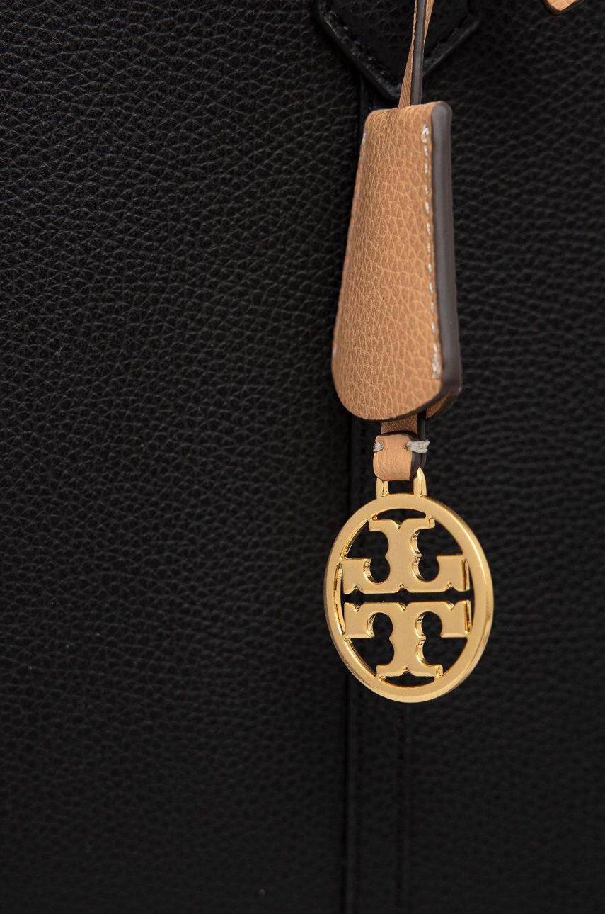 Tory Burch poseta de piele culoarea negru - Pled.ro