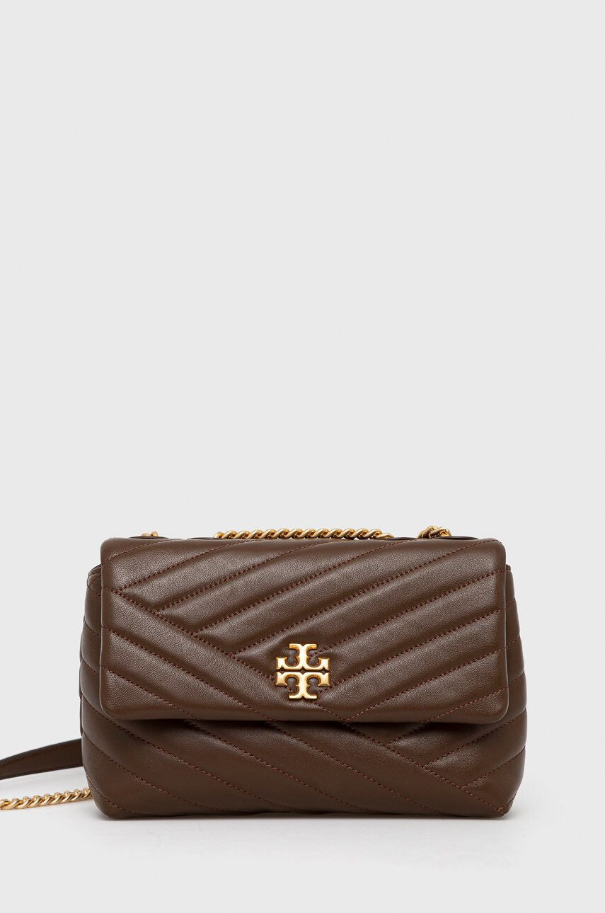 Tory Burch poseta de piele culoarea maro - Pled.ro