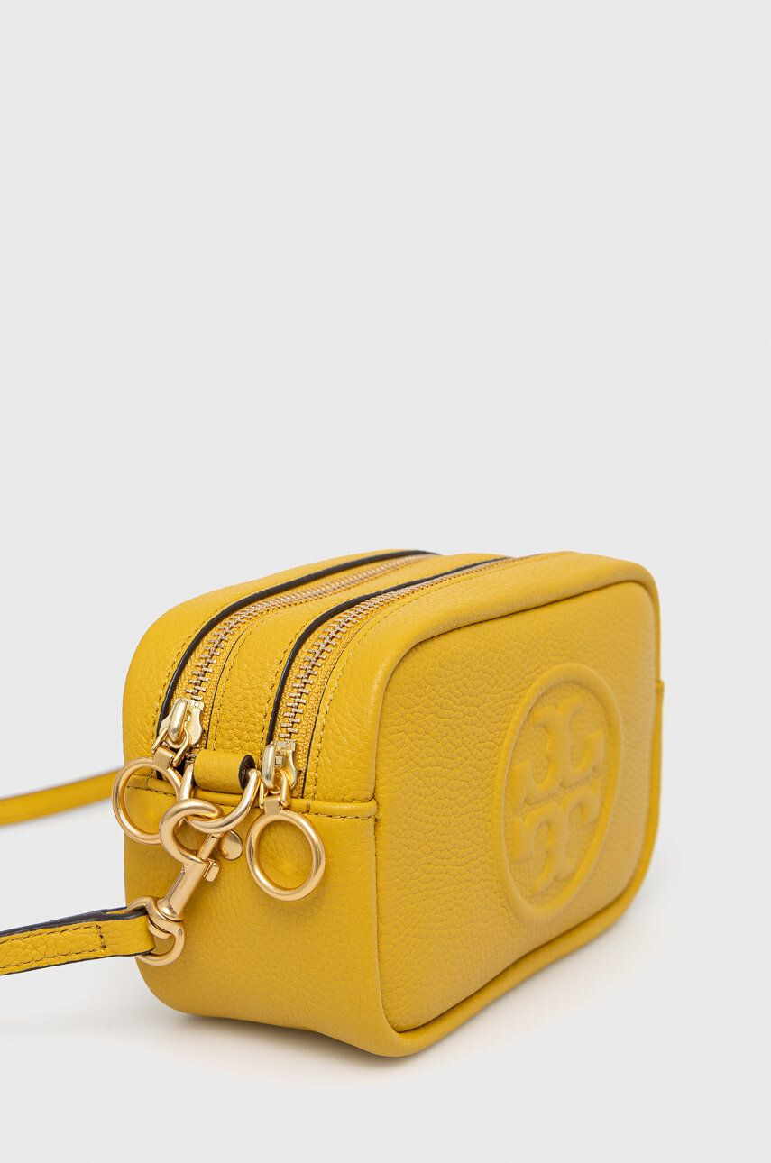 Tory Burch poseta de piele culoarea bej - Pled.ro