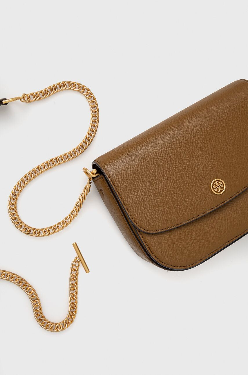 Tory Burch poseta de piele culoarea negru - Pled.ro