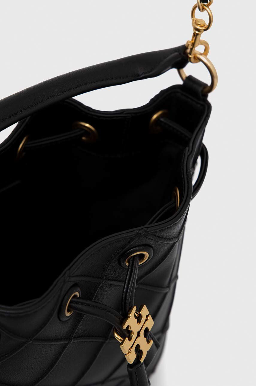 Tory Burch poseta de piele culoarea negru - Pled.ro