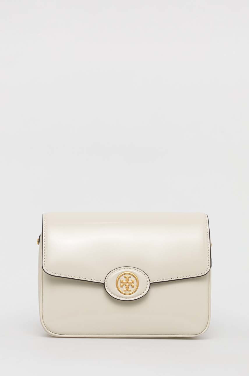 Tory Burch poseta de piele culoarea bej - Pled.ro