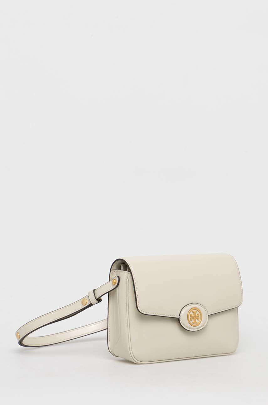 Tory Burch poseta de piele culoarea bej - Pled.ro