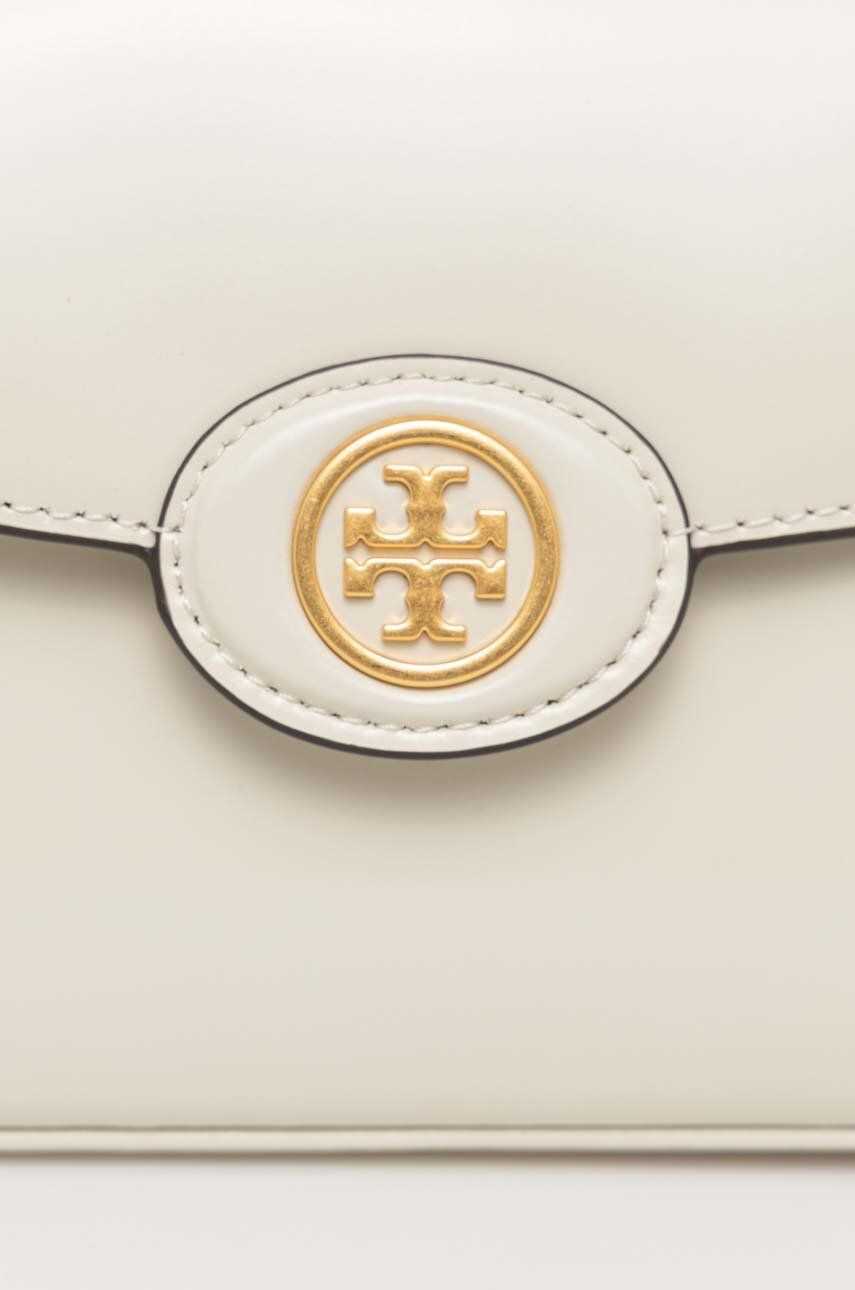 Tory Burch poseta de piele culoarea bej - Pled.ro