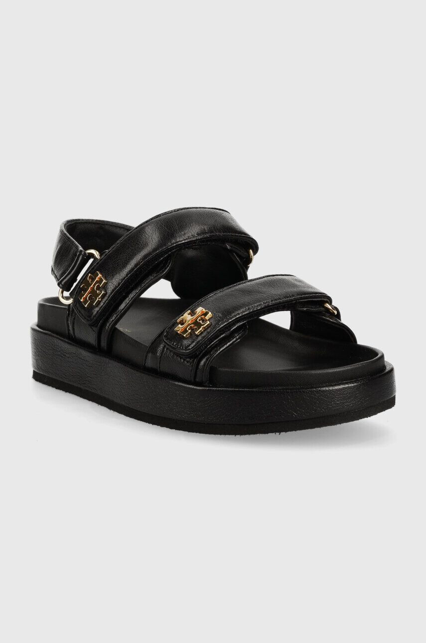 Tory Burch sandale de piele Kira Sport femei culoarea negru 144328-001 - Pled.ro