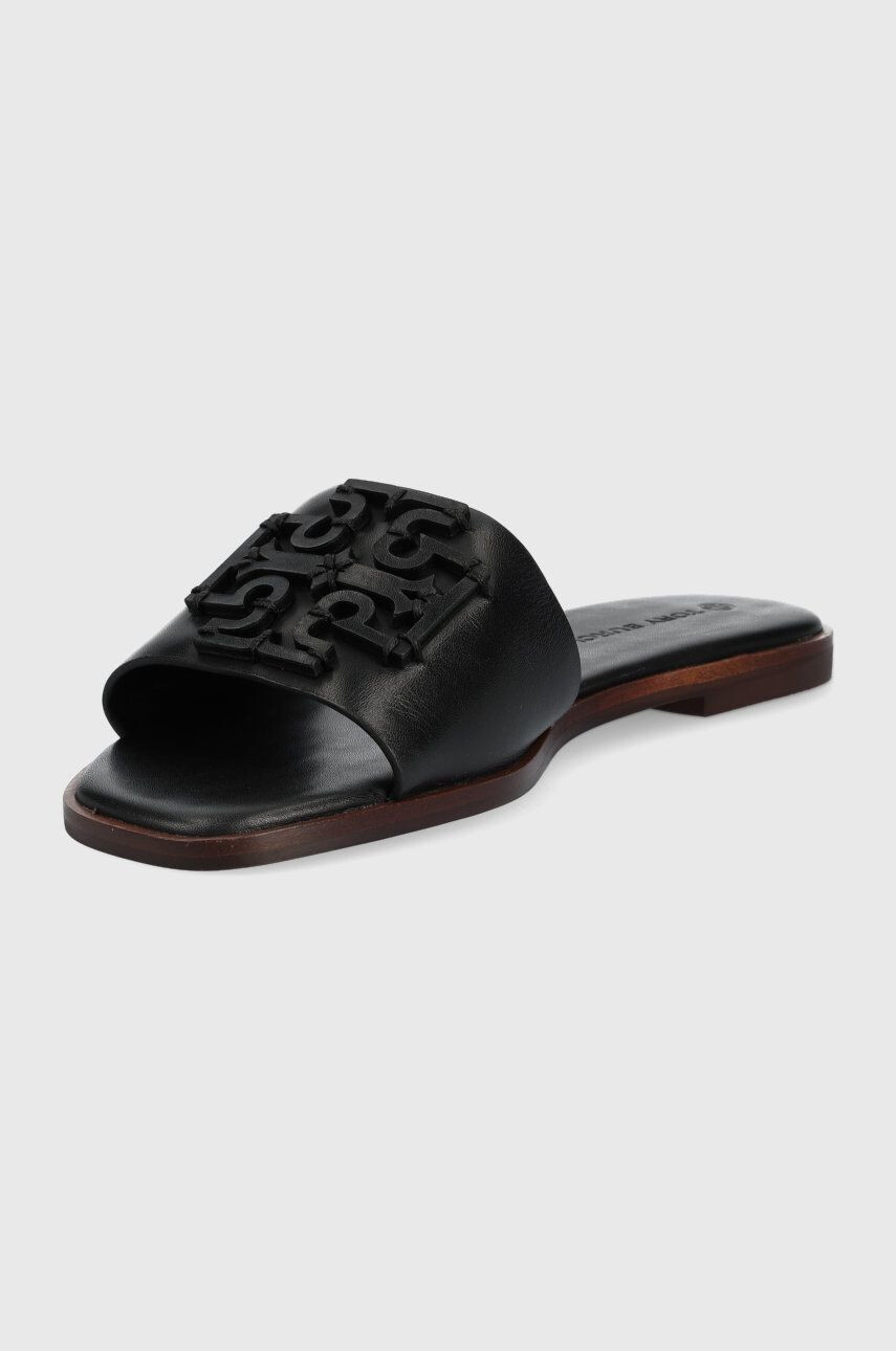 Tory Burch slapi de piele Ines femei culoarea negru - Pled.ro