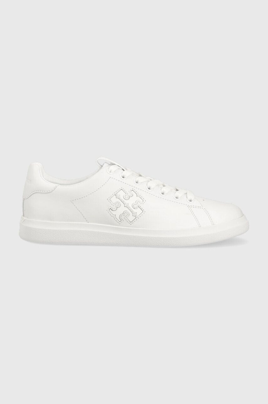 Tory Burch sneakers din piele Double T Howell Court culoarea alb 149728-123 - Pled.ro