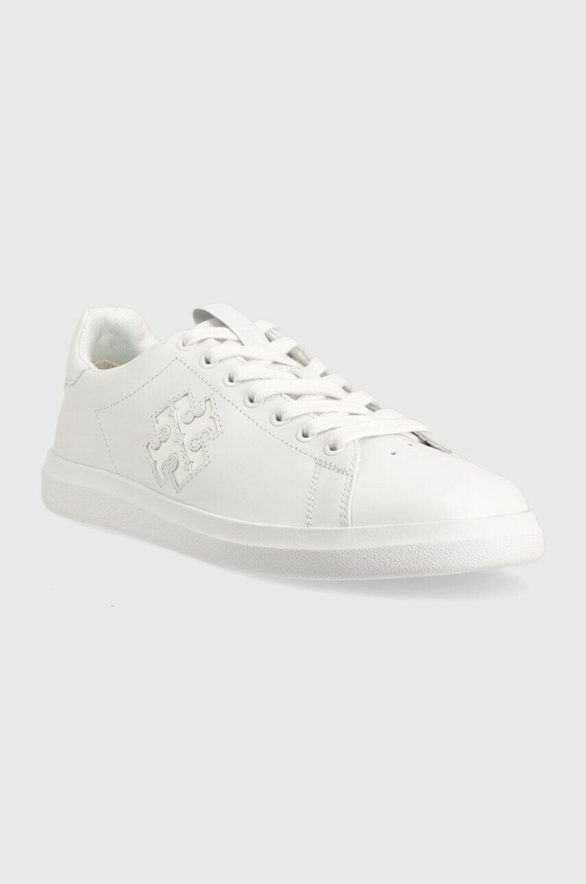 Tory Burch sneakers din piele Double T Howell Court culoarea alb 149728-123 - Pled.ro