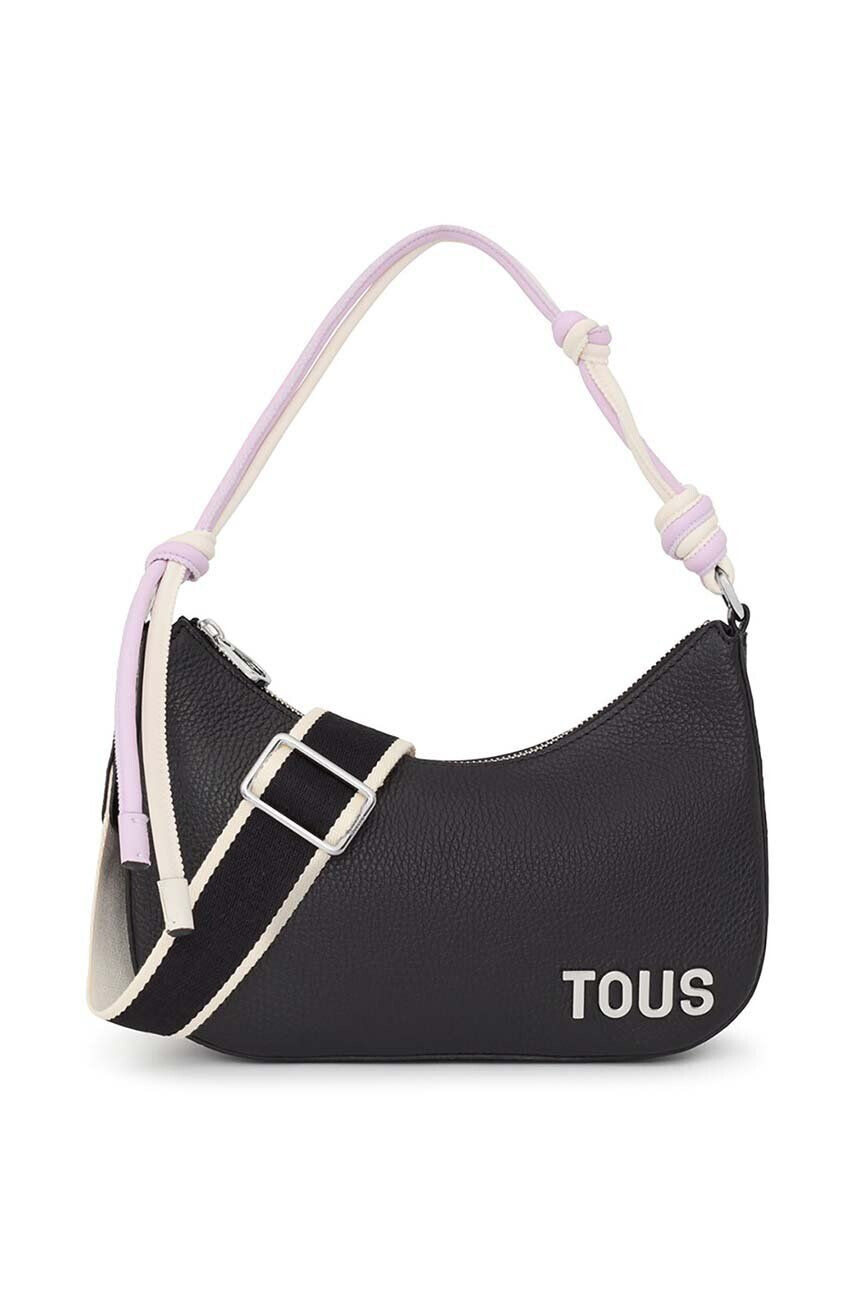 Tous poseta de piele culoarea negru - Pled.ro