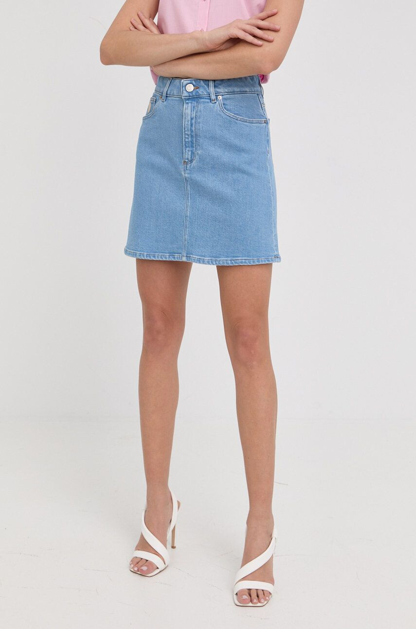 Trussardi fusta jeans mini drept - Pled.ro