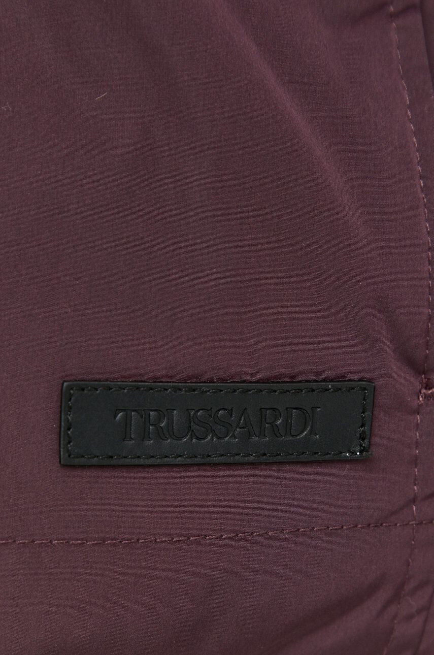 Trussardi geaca femei culoarea bordo de iarna oversize - Pled.ro