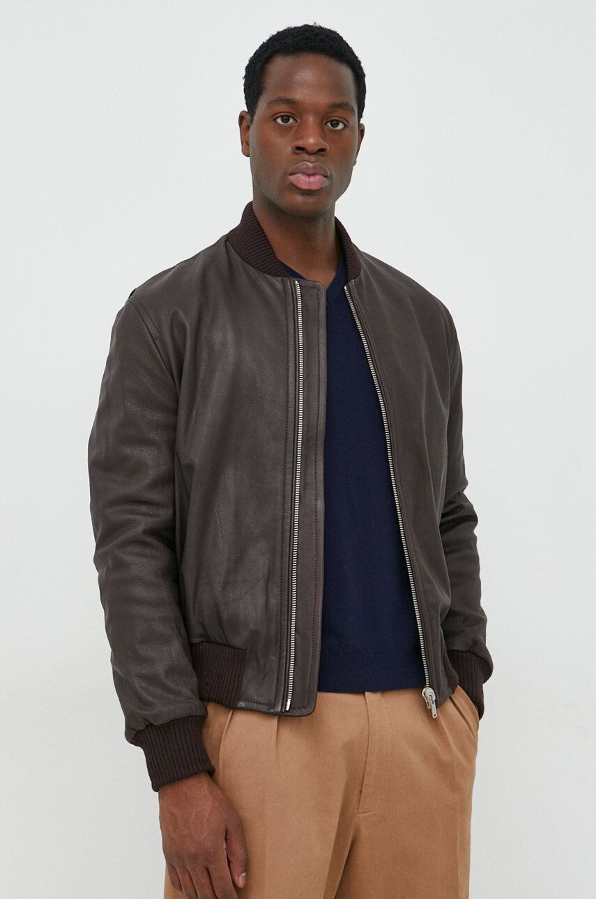 Trussardi geaca bomber de piele - Pled.ro