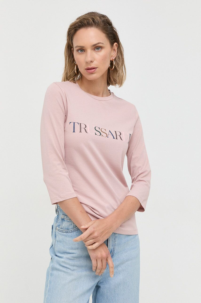 Trussardi longsleeve femei culoarea roz - Pled.ro