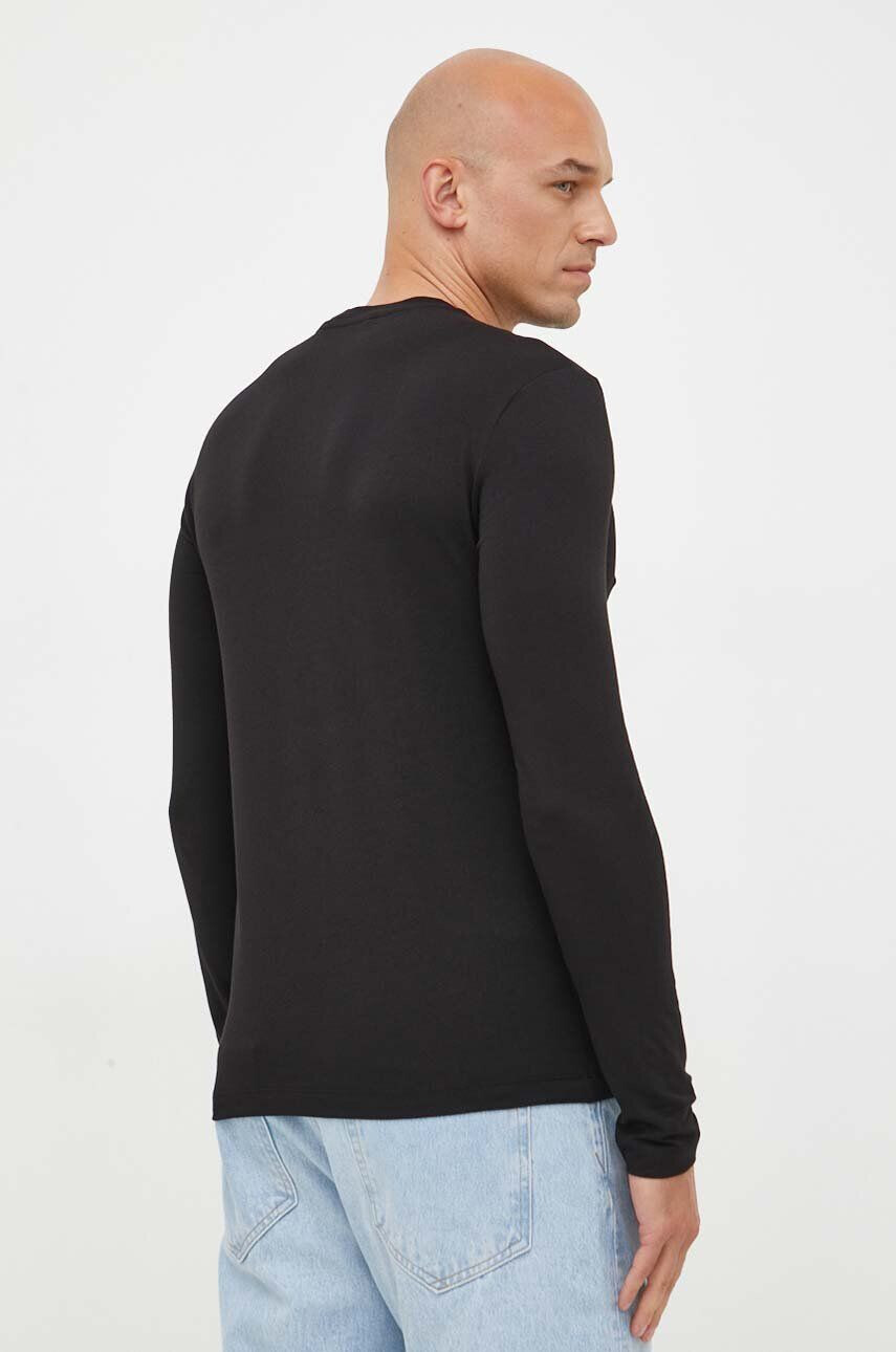 Trussardi longsleeve barbati culoarea negru neted - Pled.ro