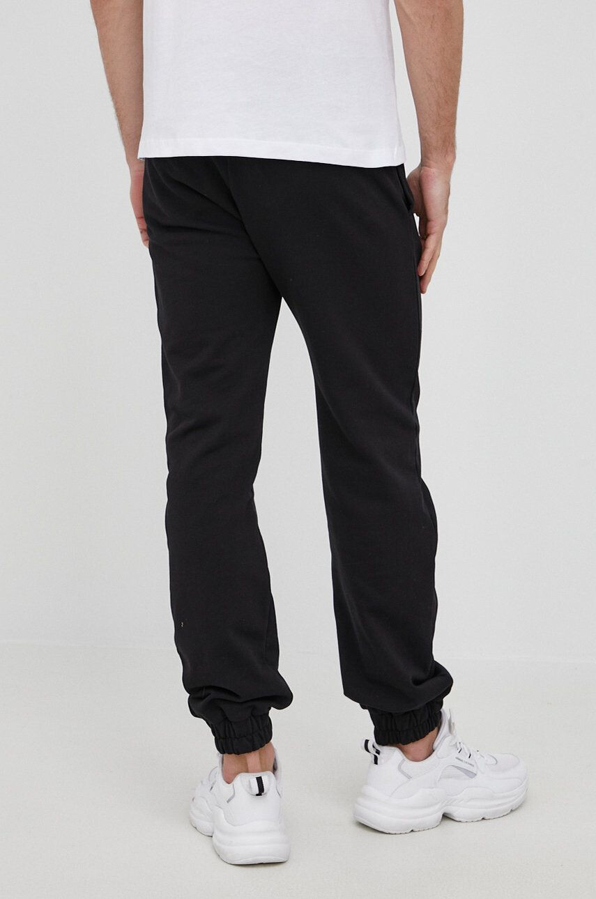 Trussardi pantaloni de bumbac barbati culoarea negru neted - Pled.ro