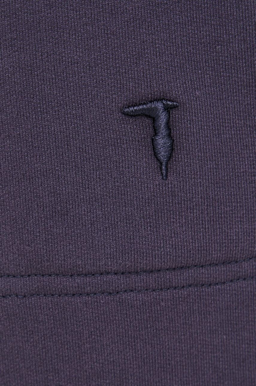 Trussardi pantaloni de trening din bumbac barbati culoarea albastru marin melanj - Pled.ro