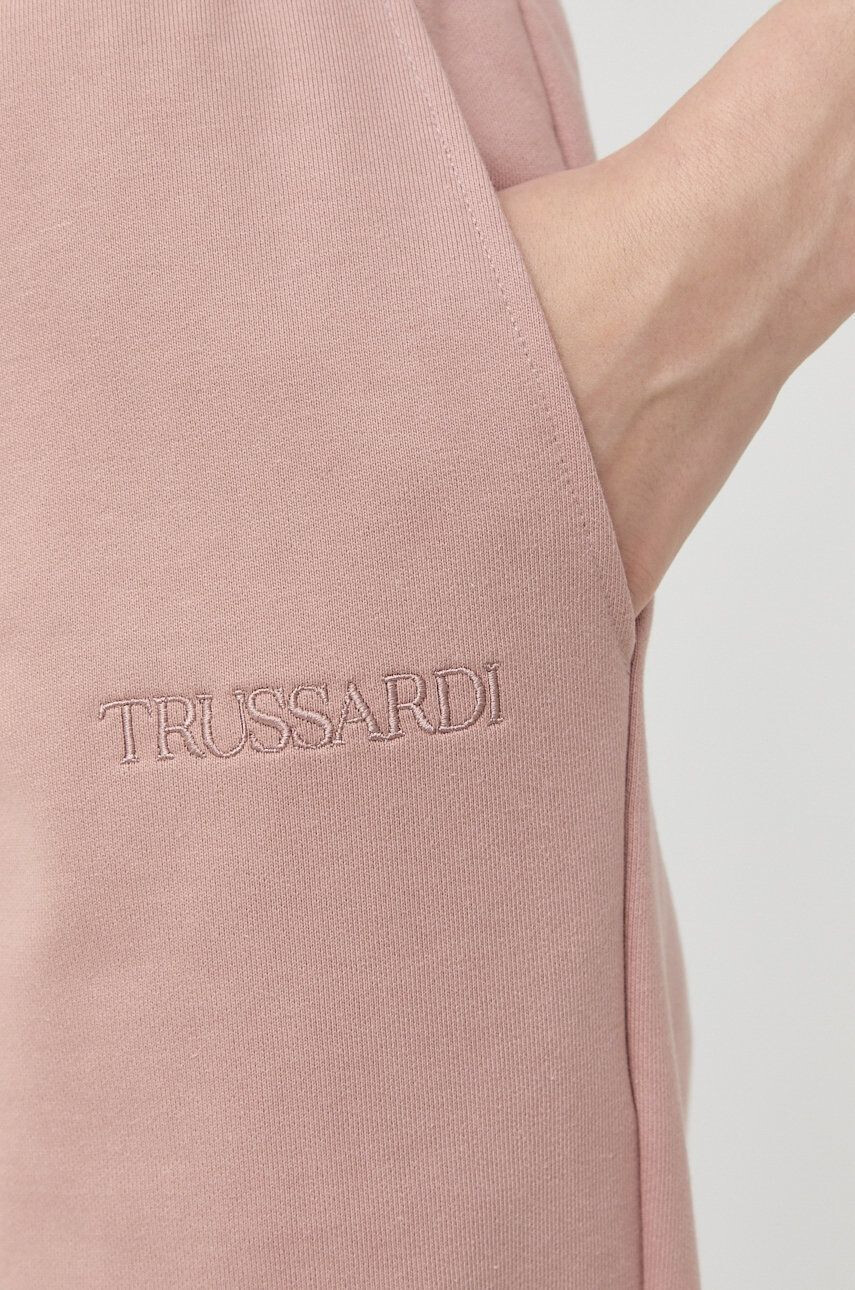 Trussardi pantaloni de trening din bumbac barbati culoarea negru melanj - Pled.ro