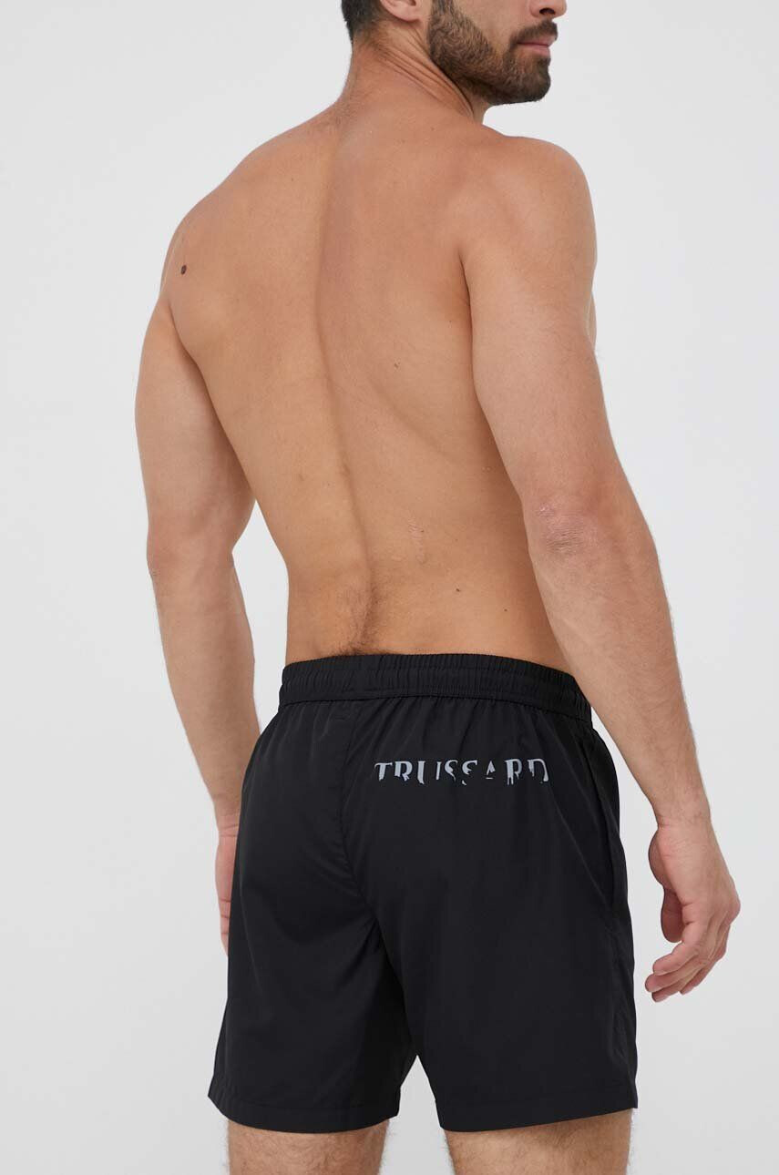 Trussardi pantaloni scurti de baie culoarea negru - Pled.ro