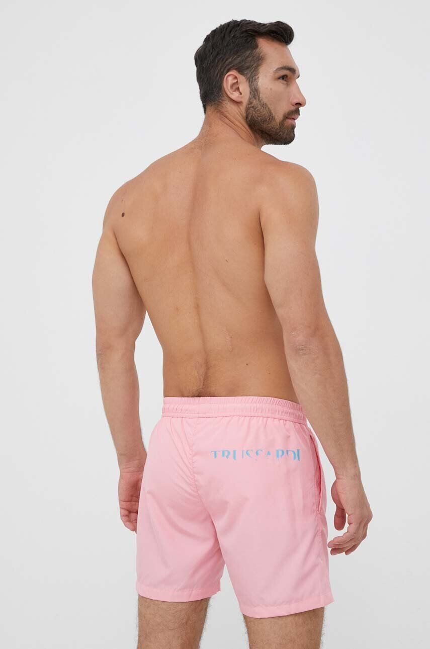 Trussardi pantaloni scurti de baie culoarea roz - Pled.ro