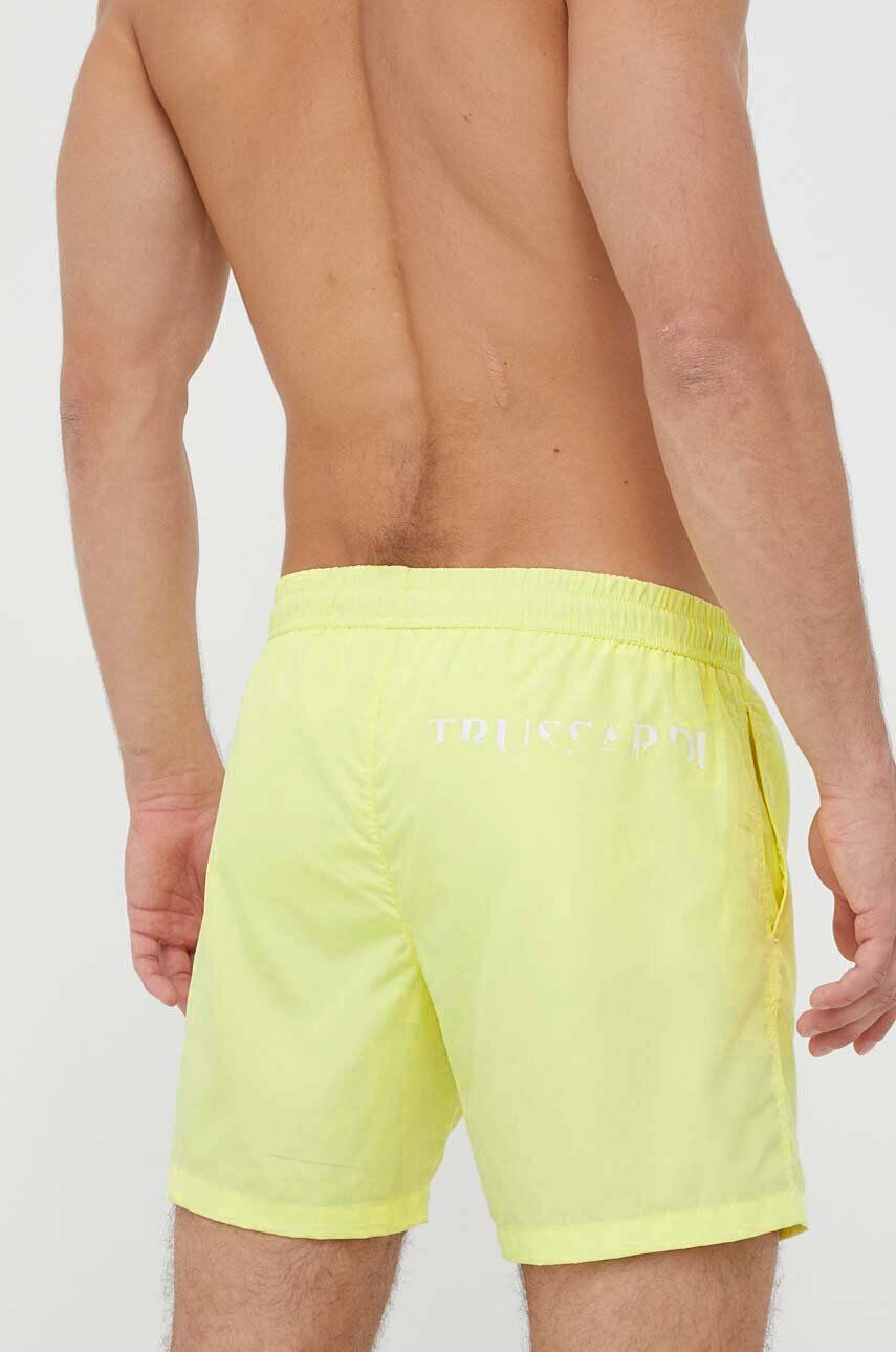 Trussardi pantaloni scurti de baie culoarea galben - Pled.ro