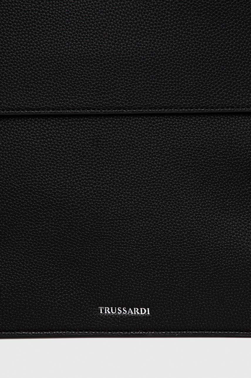 Trussardi poseta culoarea negru - Pled.ro