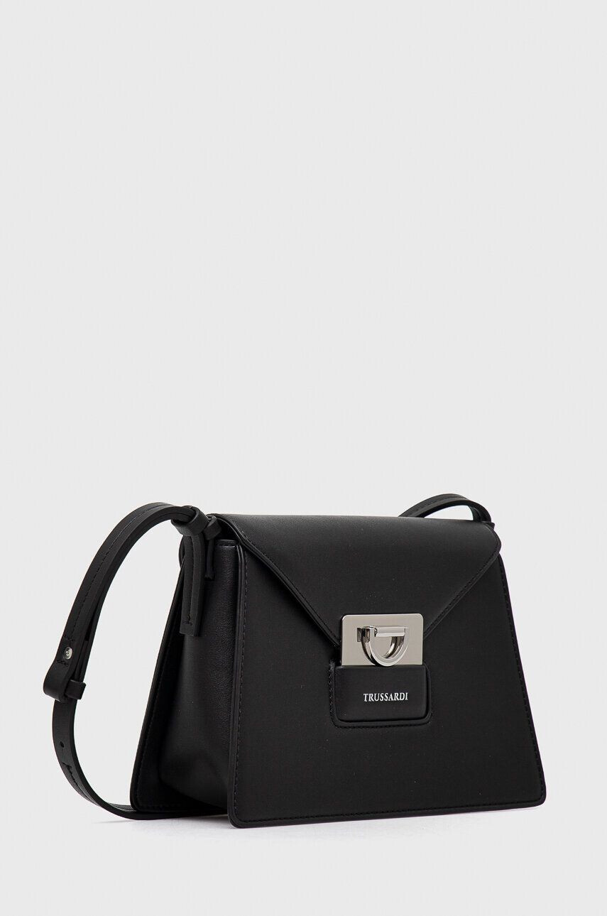 Trussardi poseta culoarea negru - Pled.ro