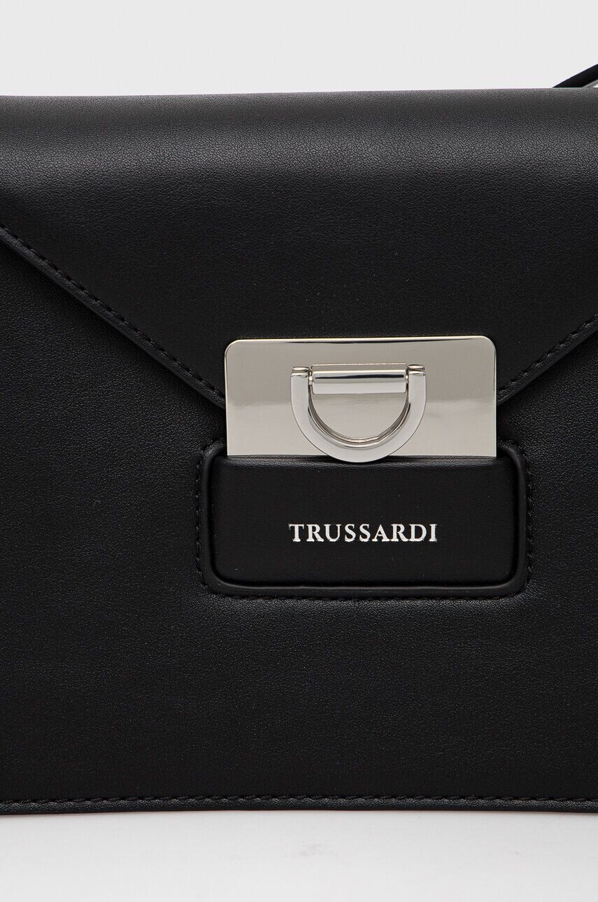 Trussardi poseta culoarea negru - Pled.ro