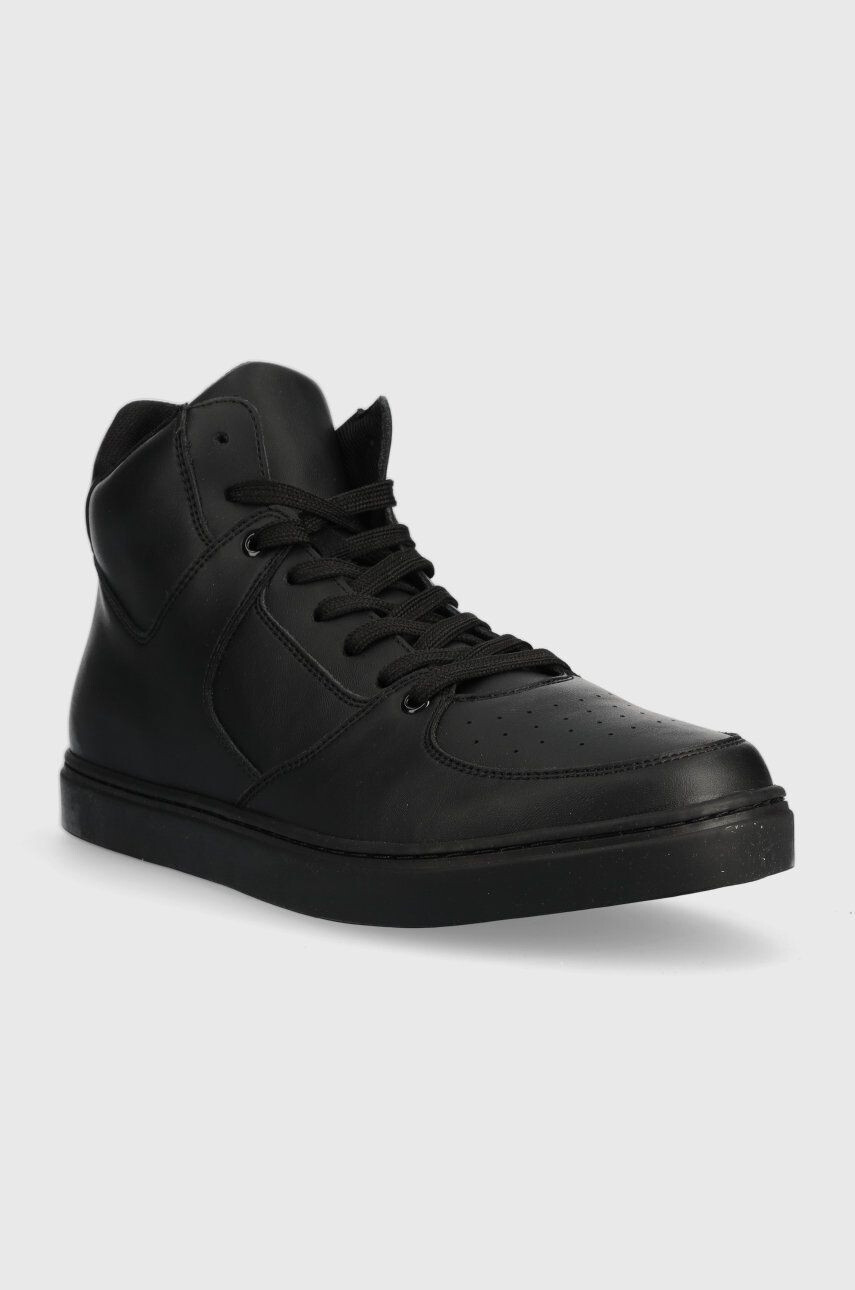 Trussardi sneakers din piele Perlite Basket High culoarea negru - Pled.ro