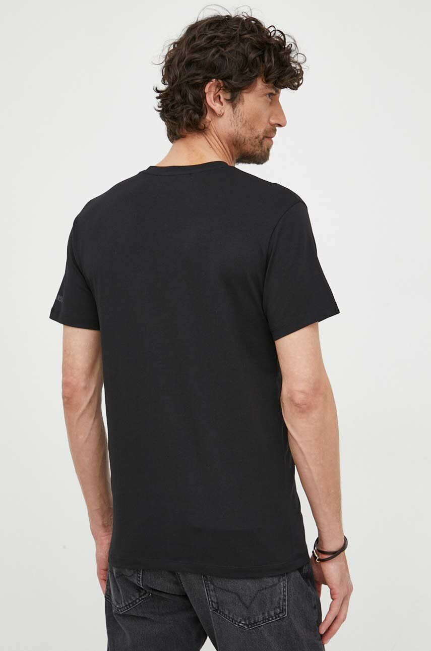 Trussardi tricou barbati culoarea negru cu imprimeu - Pled.ro