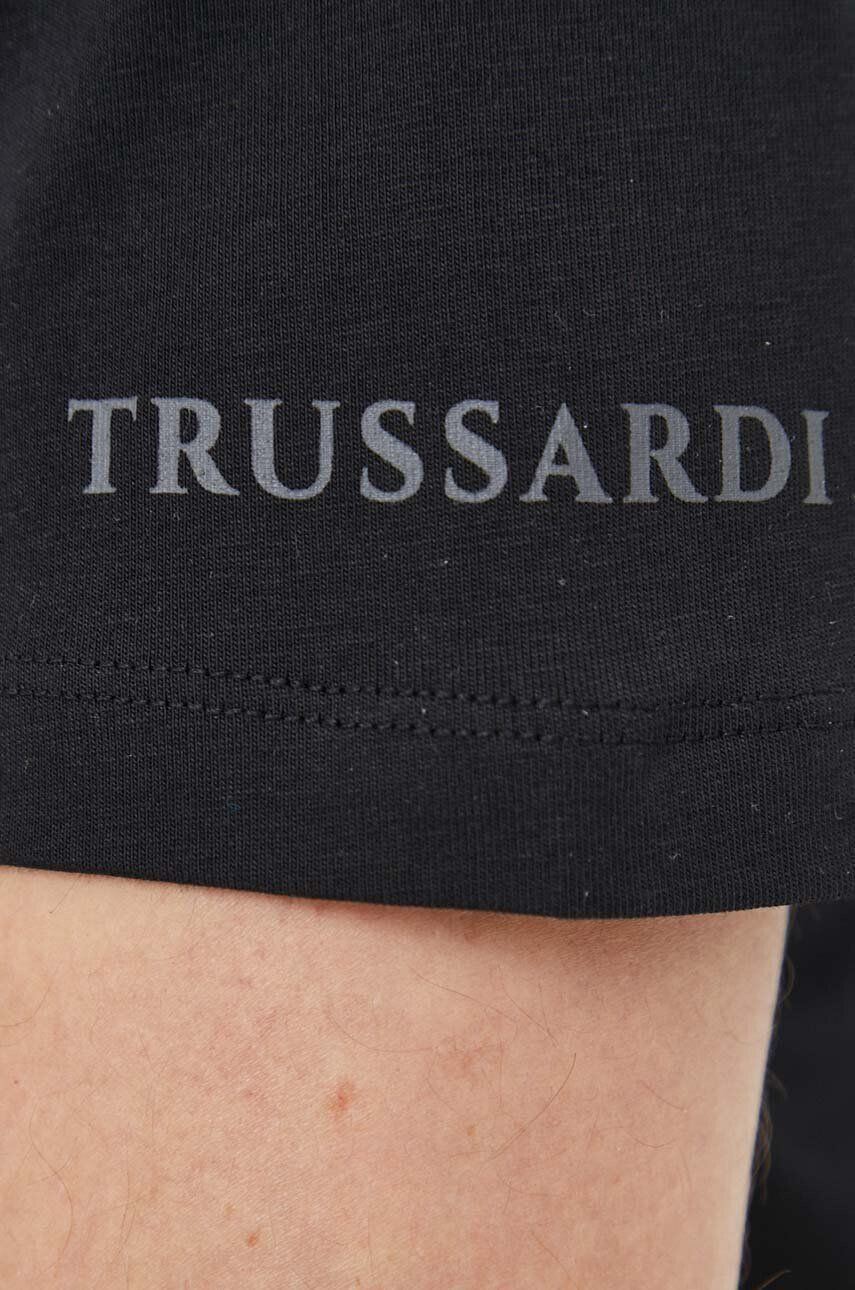 Trussardi tricou barbati culoarea negru cu imprimeu - Pled.ro