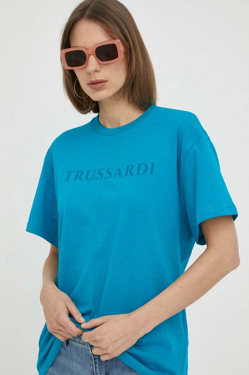 Trussardi tricou din bumbac - Pled.ro