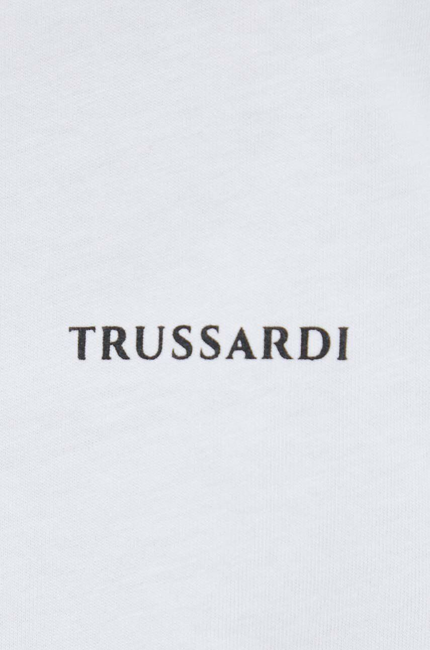 Trussardi tricou din bumbac culoarea alb - Pled.ro