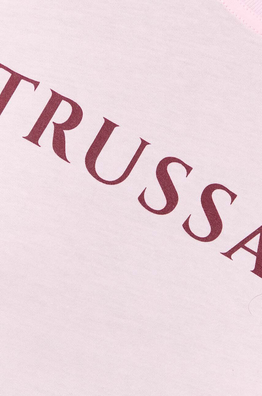 Trussardi tricou din bumbac culoarea roz - Pled.ro