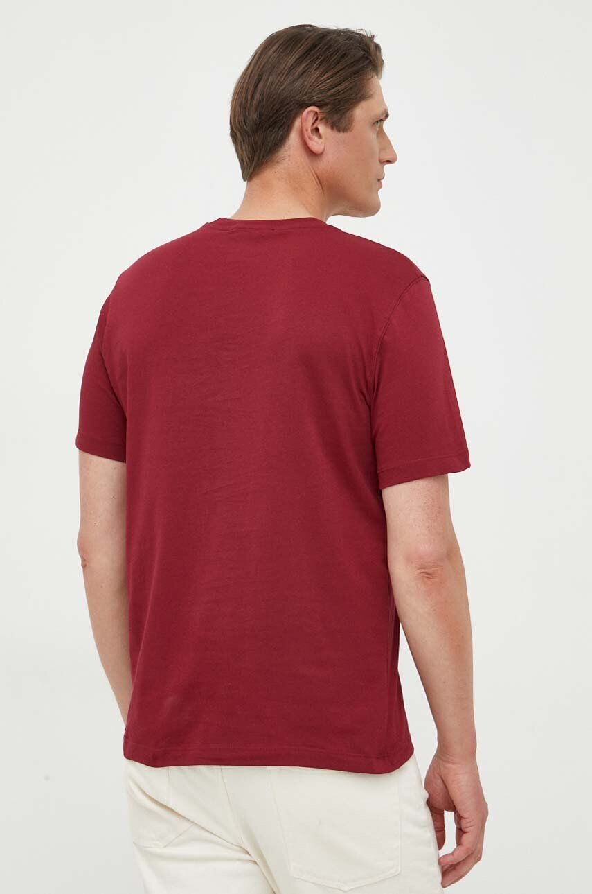 Trussardi tricou din bumbac culoarea bordo cu imprimeu - Pled.ro