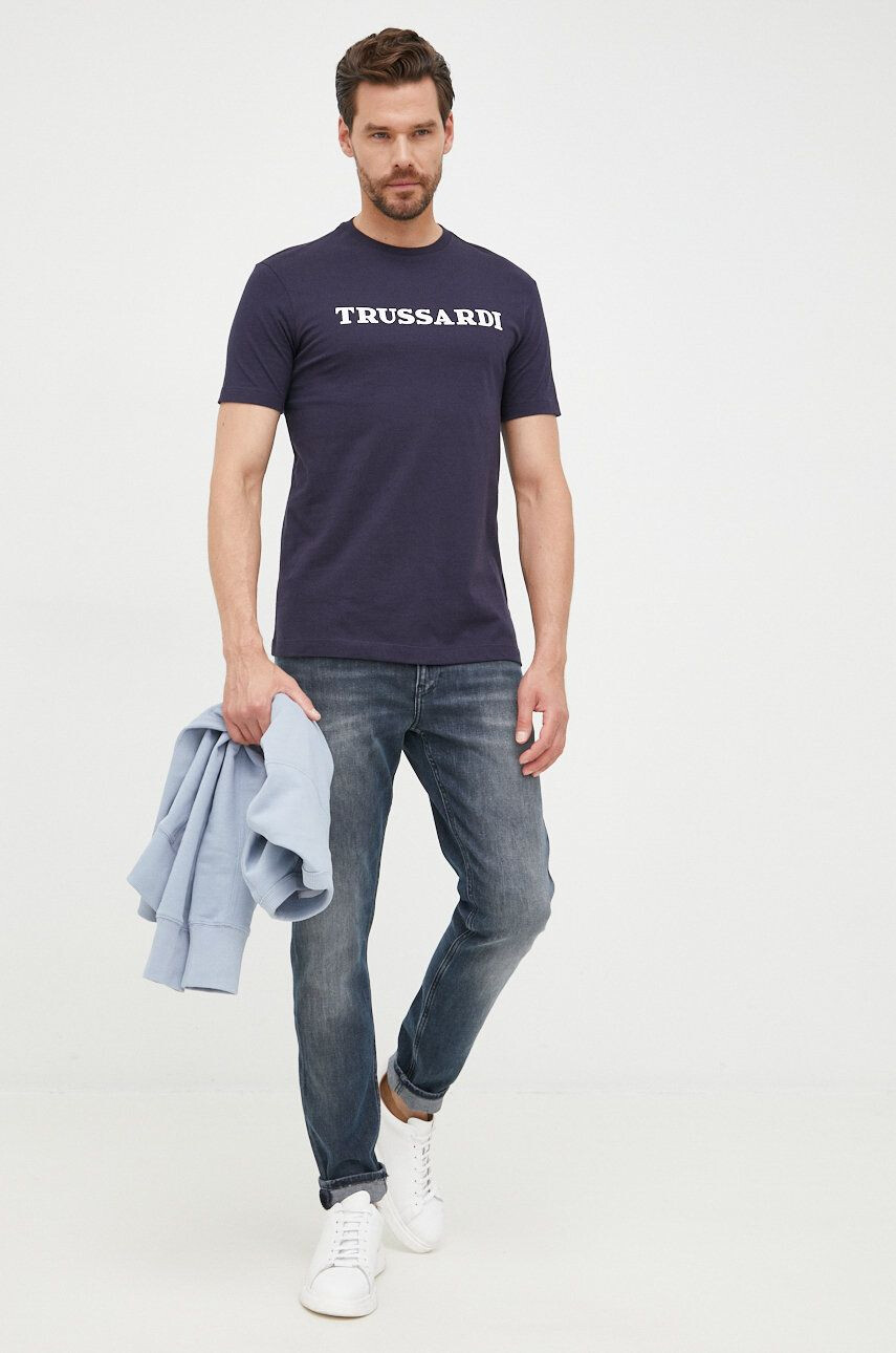 Trussardi tricou din bumbac - Pled.ro