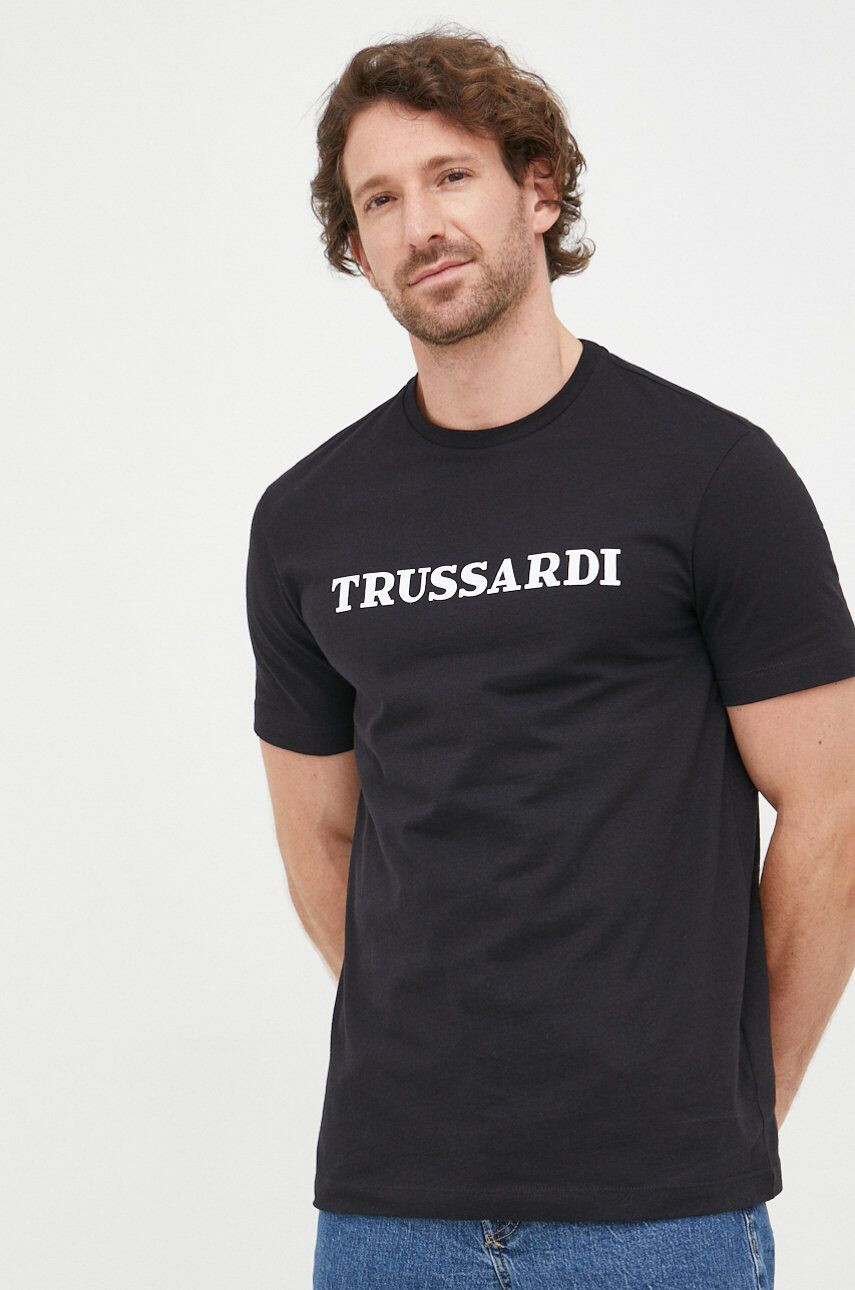 Trussardi tricou din bumbac - Pled.ro