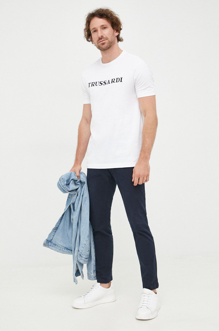 Trussardi tricou din bumbac - Pled.ro