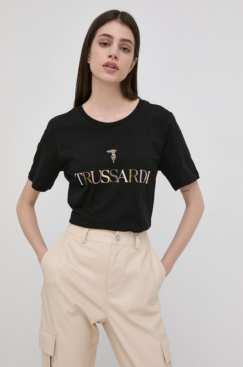 Trussardi tricou din bumbac - Pled.ro