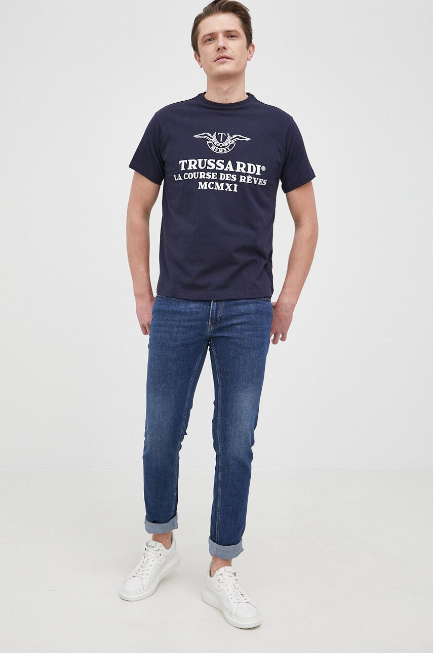 Trussardi tricou din bumbac - Pled.ro