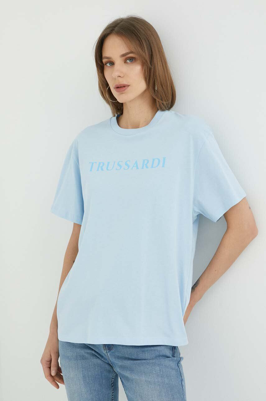 Trussardi tricou din bumbac - Pled.ro