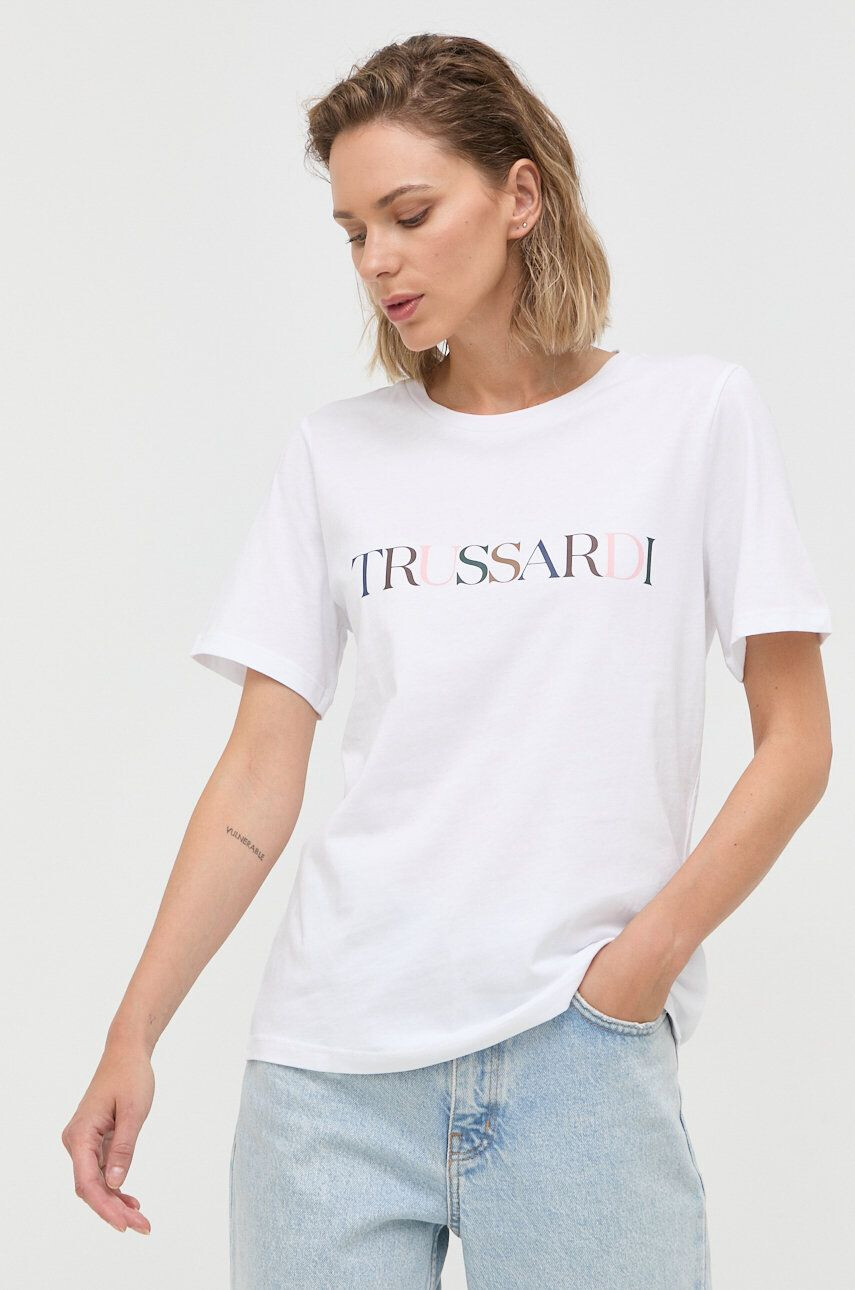 Trussardi tricou din bumbac - Pled.ro